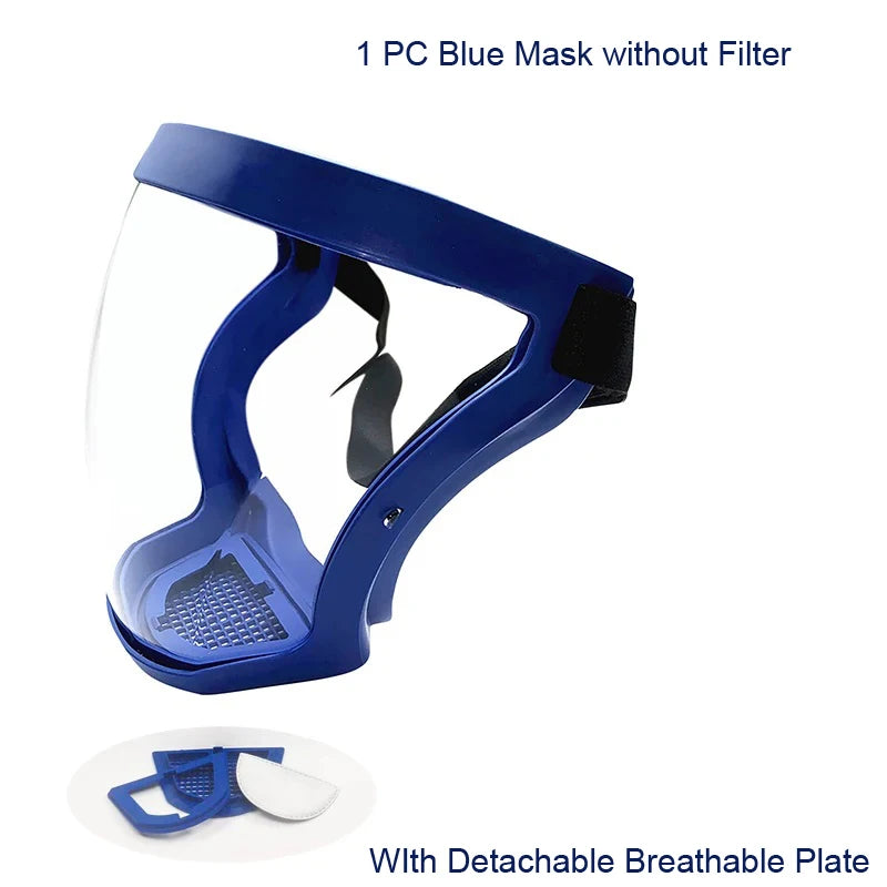 Protective Full Face Shield Mask Transparent Head Eyes Safety Cover Glasses Screen Visors Dustproof Wind Proof Anti-Fog Goggles