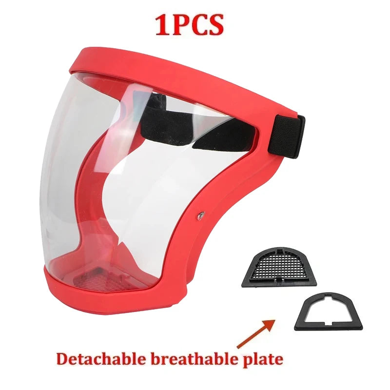 Protective Full Face Shield Mask Transparent Head Eyes Safety Cover Glasses Screen Visors Dustproof Wind Proof Anti-Fog Goggles