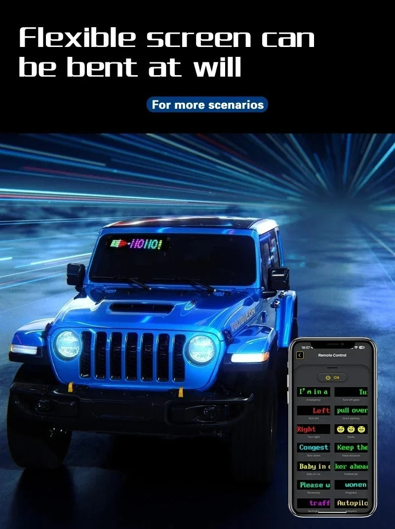 LED AD Display Screen Message Scrolling Sign Board Ultra-thin Soft Flexible Advertising Light for Store Car Display