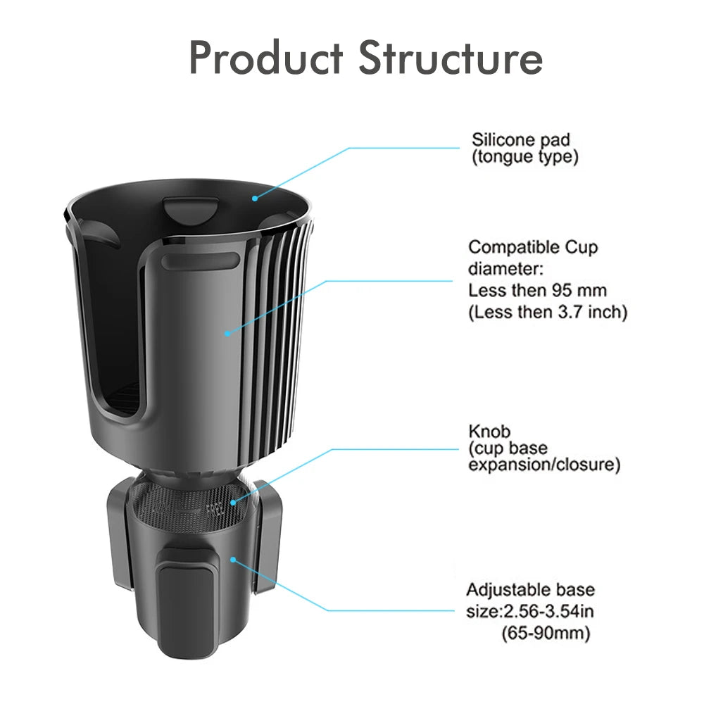 Car Cup Holder Expander Water Bottle Car Holder for Beverage Bottles Cup Station Car Cup Holder Extender Adjustable All Purpose