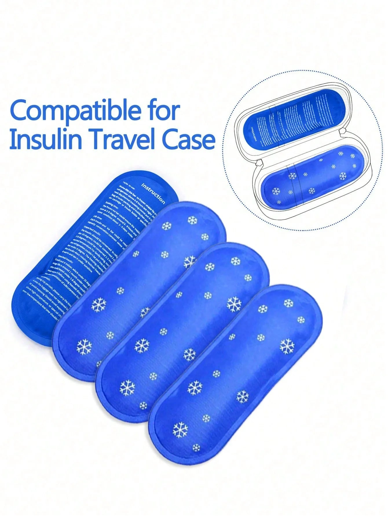 Reusable Insulin Cooling Gel Ice Pack for Travel Medical Storage