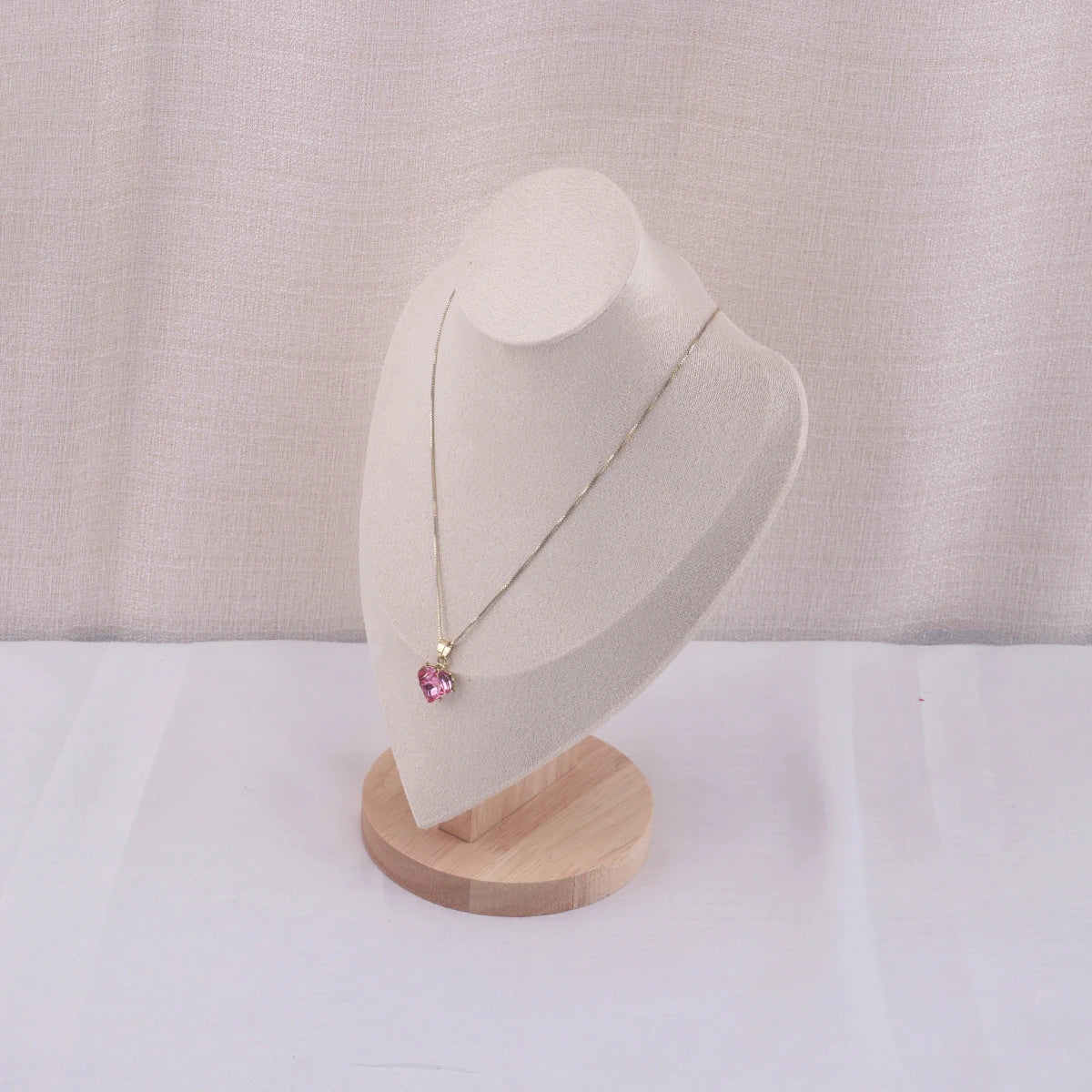 Velvet Portrait Necklace Jewelry Display Mannequin Bust Stand