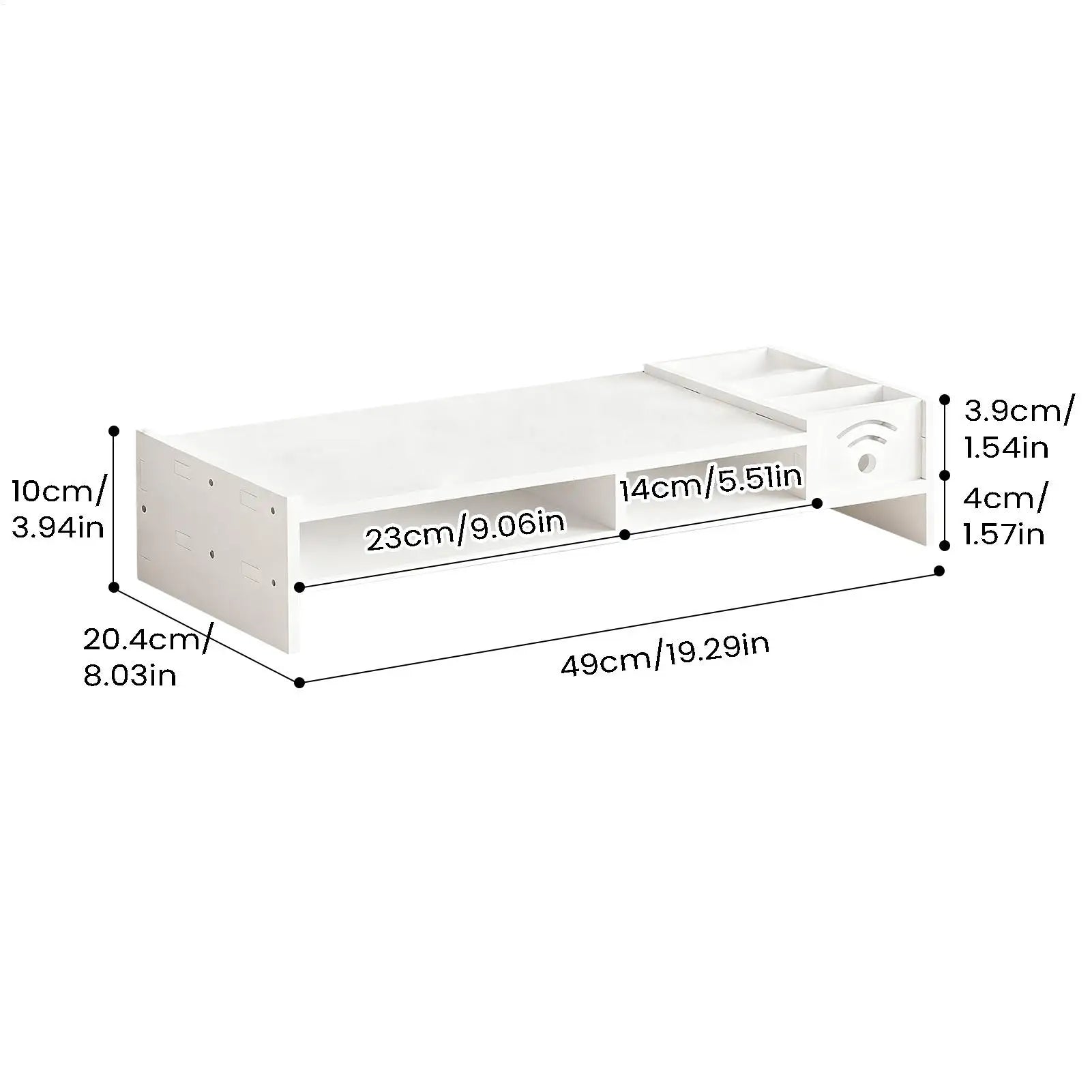 Desktop computer riser stand monitor arm double-layer desktop shelf with storage organizer ergonomic computer stand for monitors