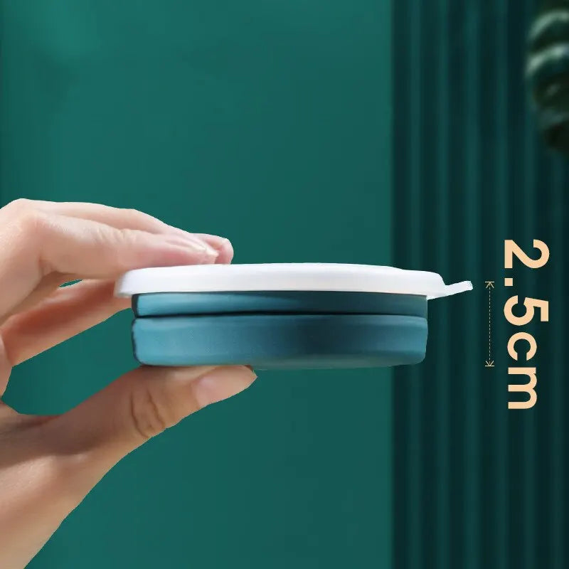 Portable Silicone Foldable Cup With Lanyard Heat Resistant Collapsible Cups Lid Folding Storage Travel Mug For Hot Water