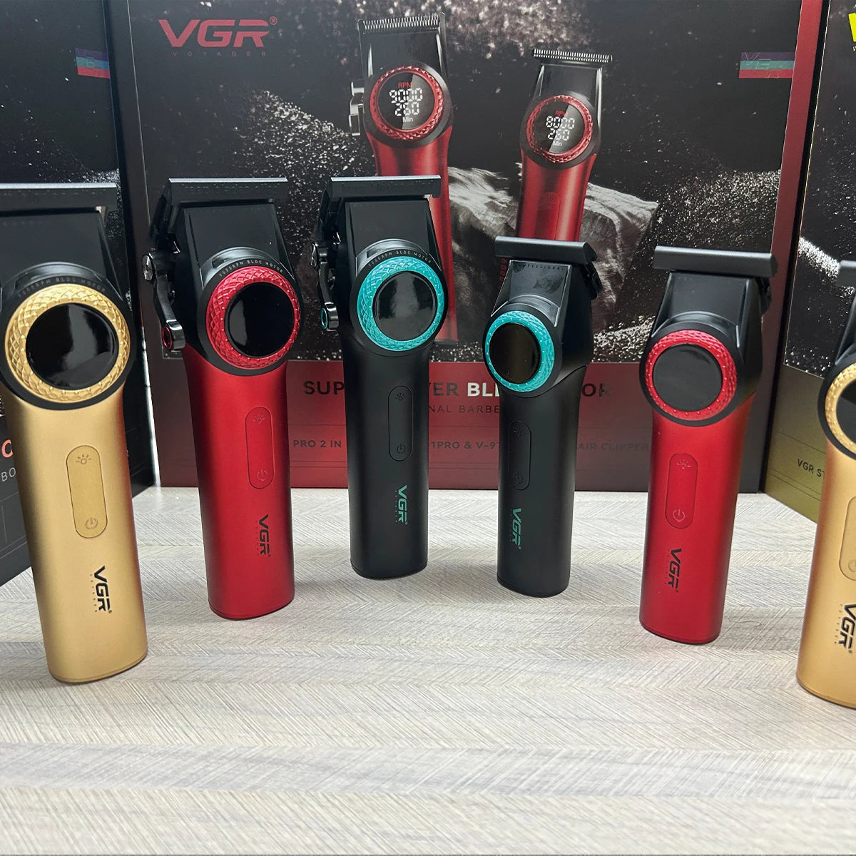 VGR 001 & 977 Professional DLC Blade Clipper Set