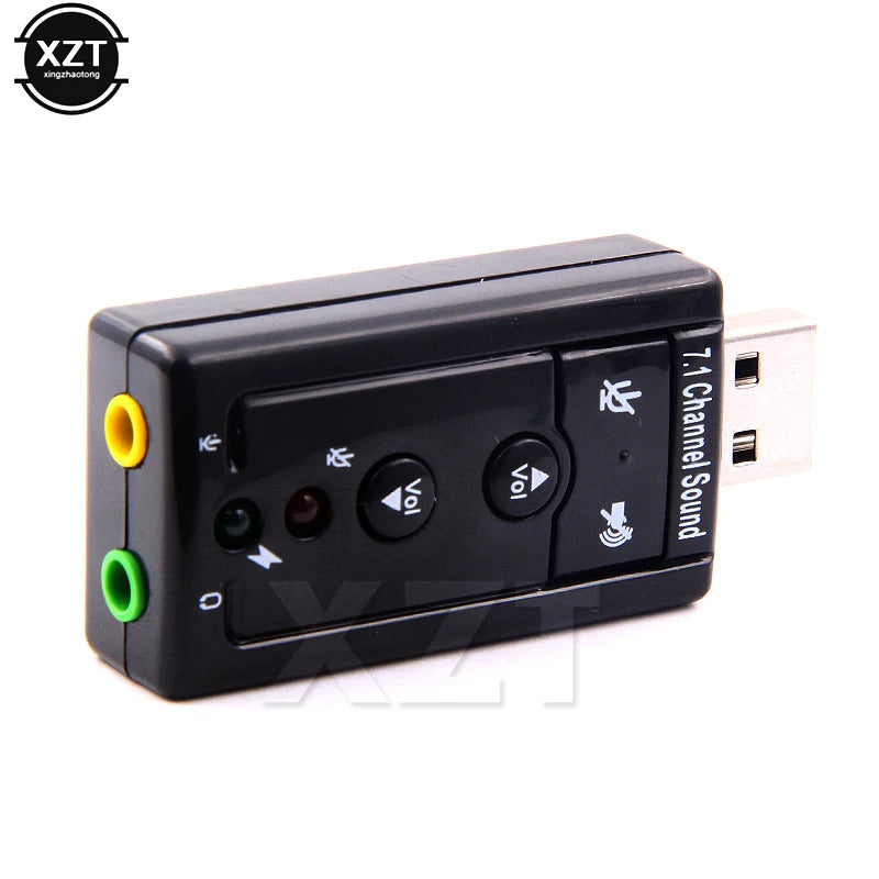 VIRTUAL 7.1 External USB Sound Card USB to Jack 3.5mm Headphone Audio Adapter Micphone Sound Card For Mac Android Linux