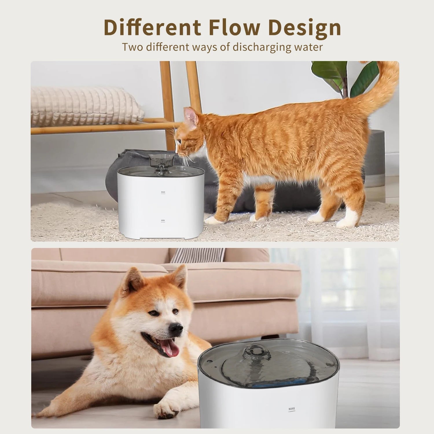 Bebedouro Automático para Gatos com Filtro, Dispensador de Água para Cães e Gatos, Bomba Elétrica USB Silenciosa, Orelha de Gato, Bebedouro para Animais de Estimação