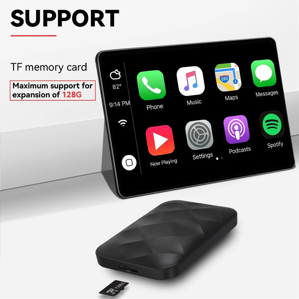 XUDA Android14 Wireless CarPlay/Android Auto 3in1 NEW CarPlay Ai Box  4Cores 4GB RAM+64GB ROM Plug and Play Stable Transmission
