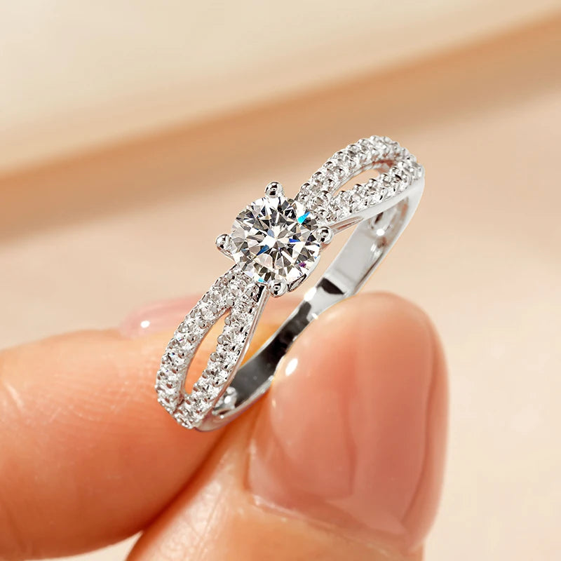 14k Gold-Style Plated Infinity Love Round Cut CZ Ring