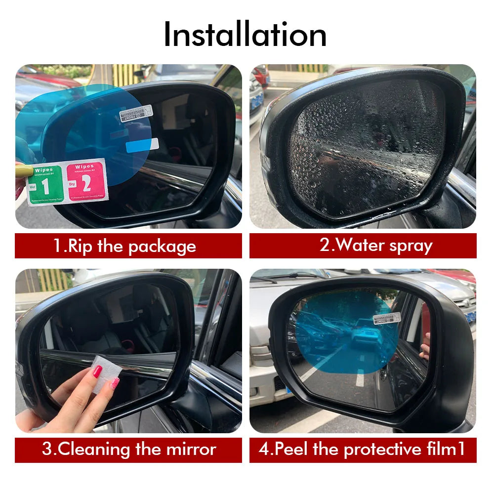 Car Rainproof Anti Fog Sticker Car Rainproof Film Clear Window Waterproof Film for Car Motorcycle Mirrors Film Accessories