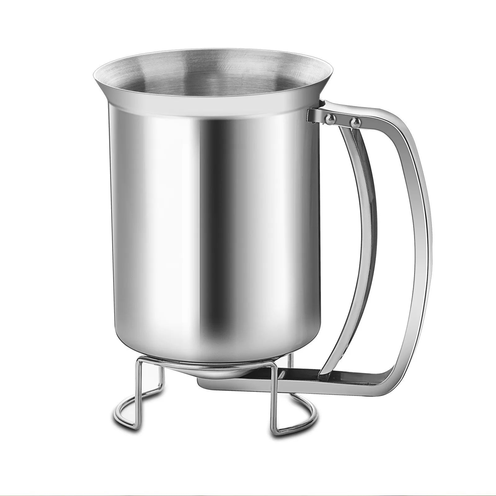 Dispensador de Massa em Aço Inoxidável Funil Multiusos para Cupcakes Panquecas Waffles - Utensílios Reutilizáveis para Cozer Ferramentas de Pastelaria