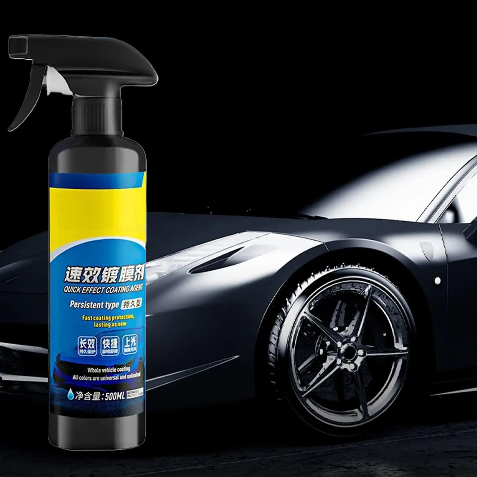 Coating Spray Car Scratch Wax Coating Spray 500ml Quick Effect Scratch Wax Polish Waterless Wash Oil Film Glass Cleaner