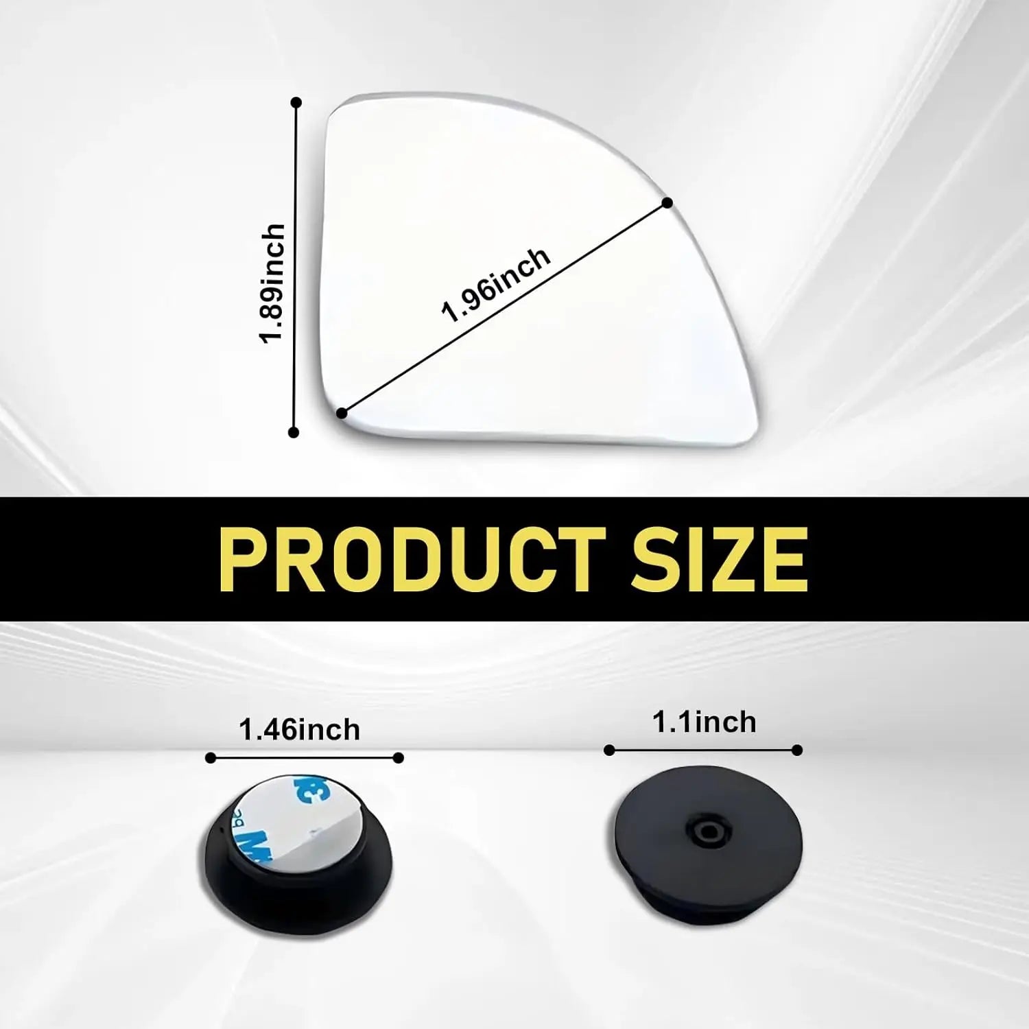 2Pcs Car Blind Spot Mirror, 360 Degree Adjustable HD Glass Convex Mirror, Angle Rear View Mirror for Car SUV Reverse Parking