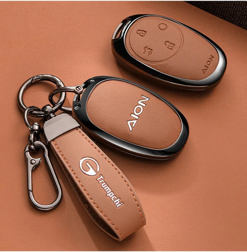 Zinc Alloy Car Key Case for Gac Aion V RT UT Y Plus 2024 2025 2026 Keychain Remote Cover Shell Housing Holder Fob Accessories