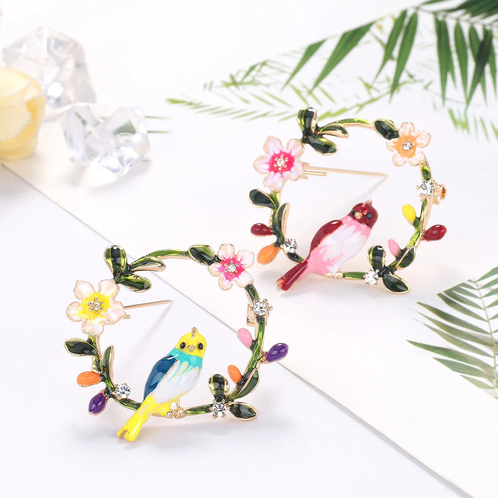 Crystal Bird Animal Brooch Rhinestone Fashion Pin