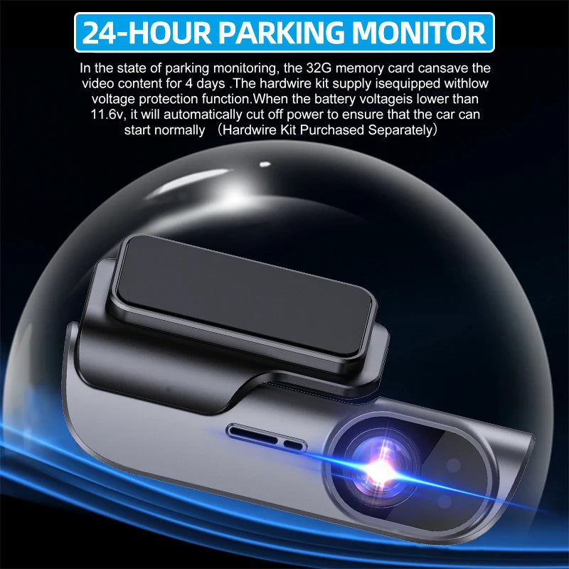 ACCEO Car Dashcam Auto 4K Front Car DVR Night Vision Support GPS and WiFi APP Loop Recording Video Car Recorder 24 Hour Parking