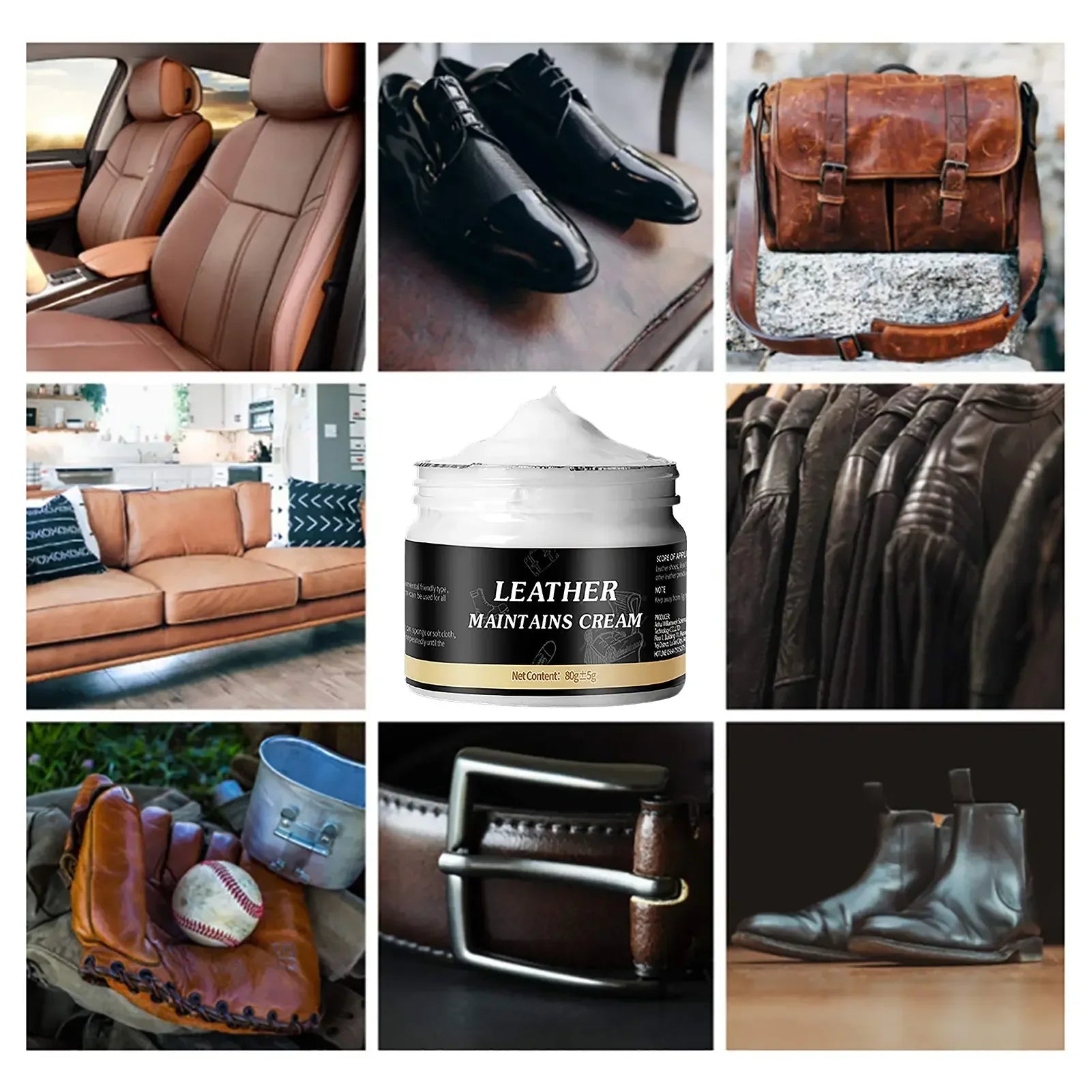100g Leather Maint Ains Cream and Shoes Boots Bag Repair Polishing Cleaner Leather Coat Car Seats Deeply Nourishing Care