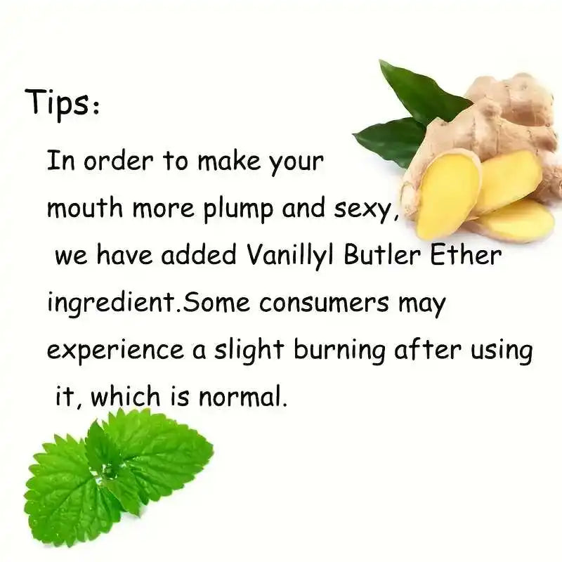 Ginger and Mint Volumising Lip Oil Plumper Serum Duo