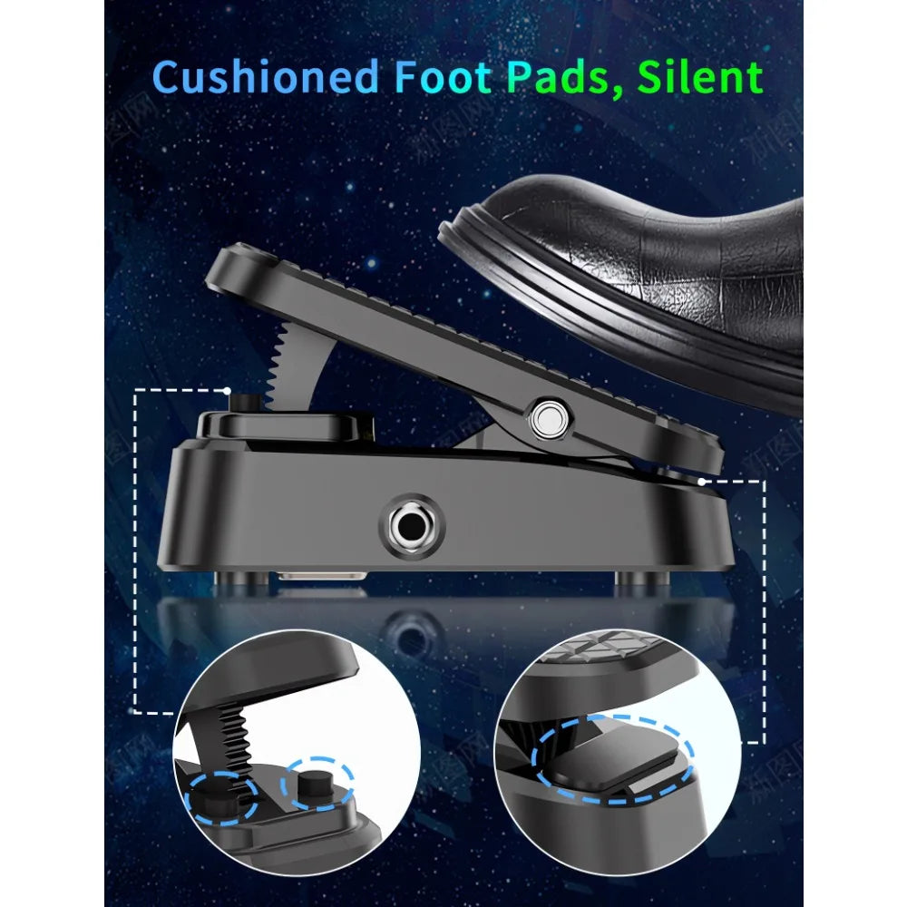 VP-1 Pedal Volume/Expression 2-in-1 Pedal No Power Supply Required Cushioned Feet No Noise Precise Direct Control of Rack