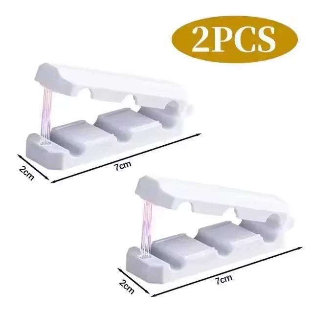 2 PCS Magnetic Cable Clips Cables Smooth Adjustable Cord Holder Under Desk Cable Management Wire Keeper Data Line Organizer