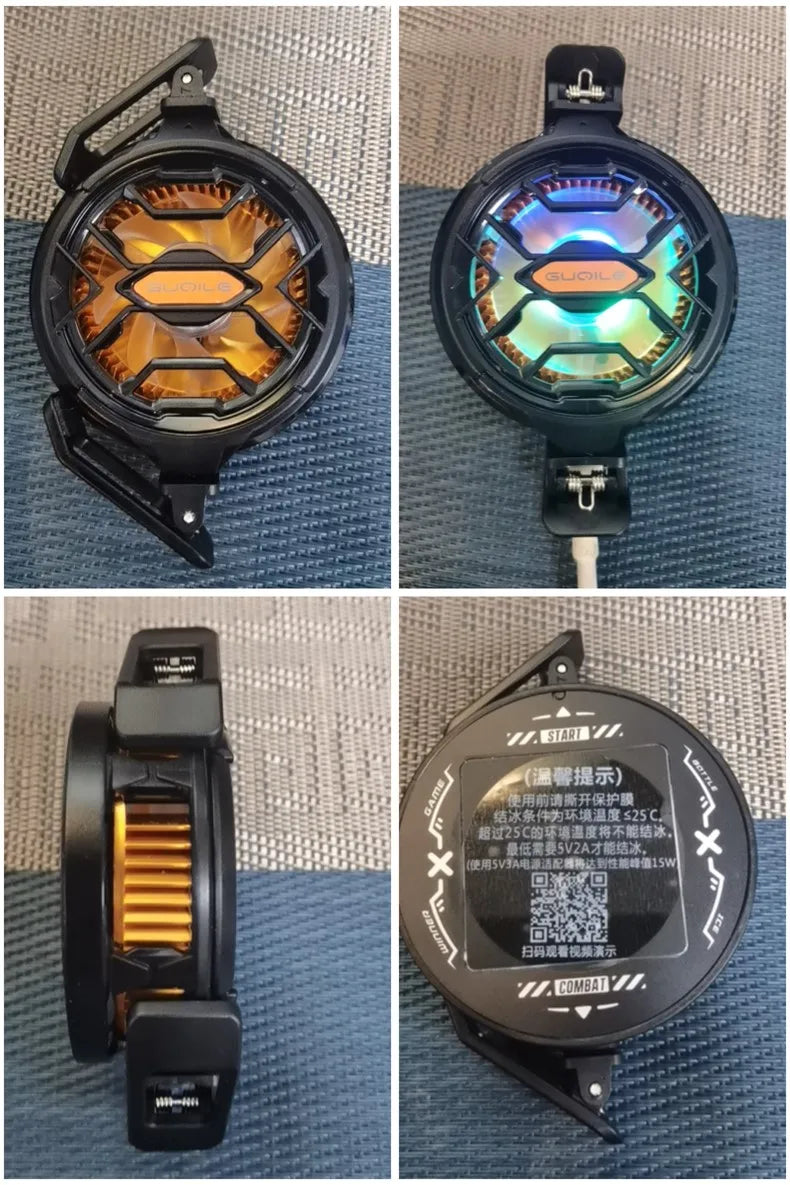 FS03 magnetic semiconductor mobile phone radiator 15W strong cooler, can rotate the back clip mobile phone game cooling fan
