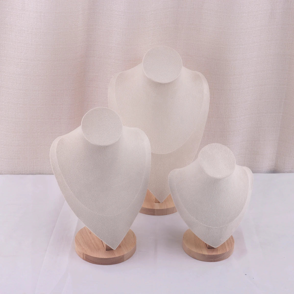 Velvet Portrait Necklace Jewelry Display Mannequin Bust Stand