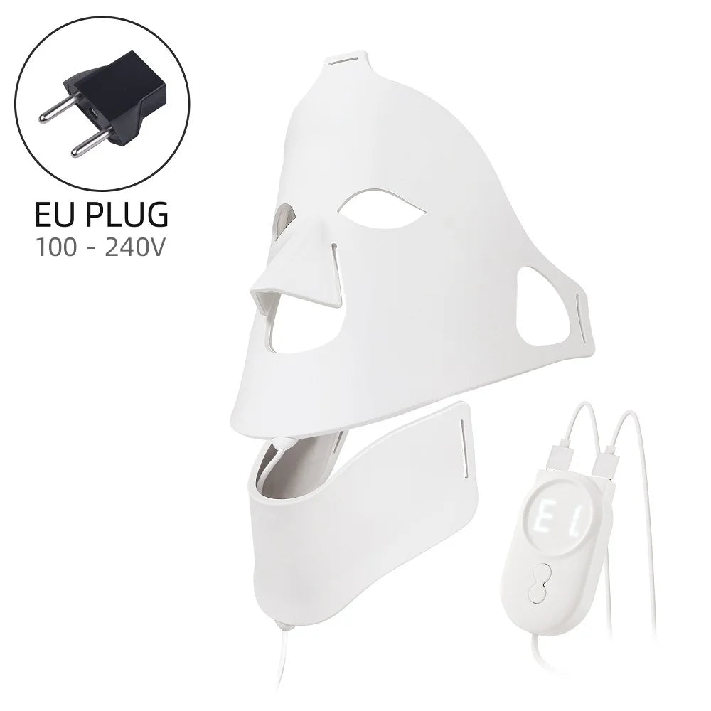 Professional 7-Color LED Facial & Neck Mask – 168 LED Therapy | Medical-Grade Silicone