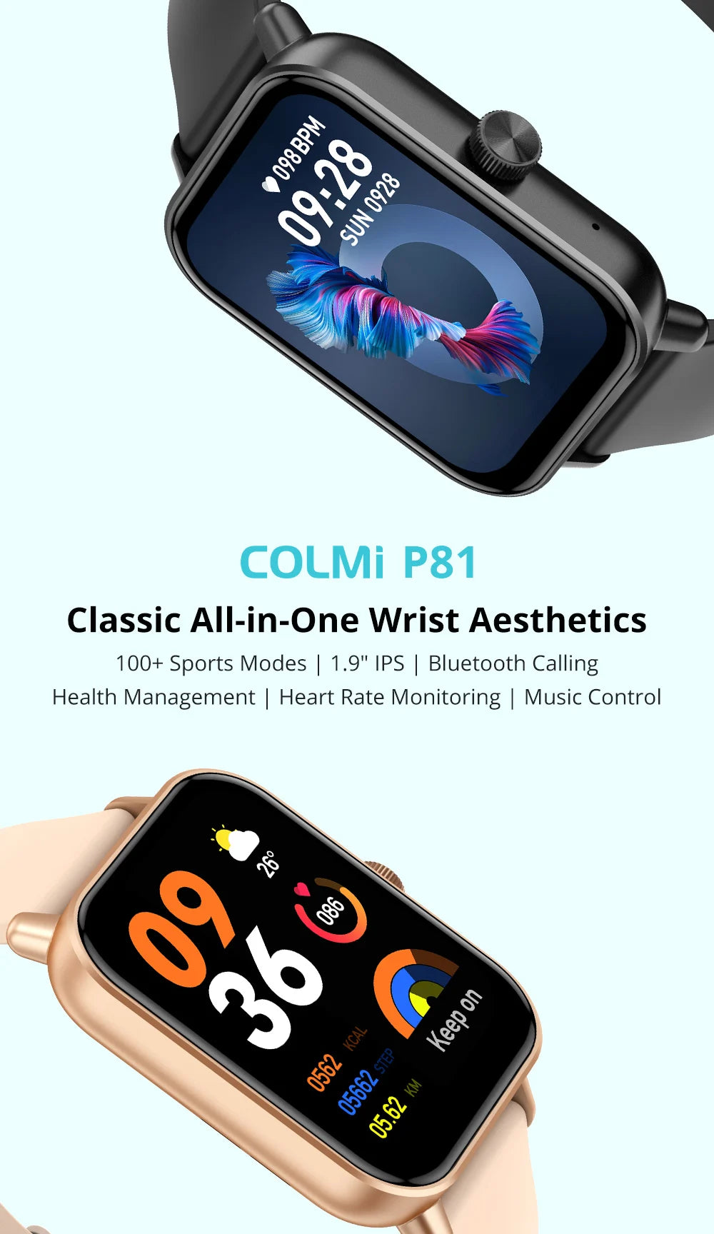 Colmi P81 Voice Calling Smartwatch 1.9" HD Screen & Health Tracker