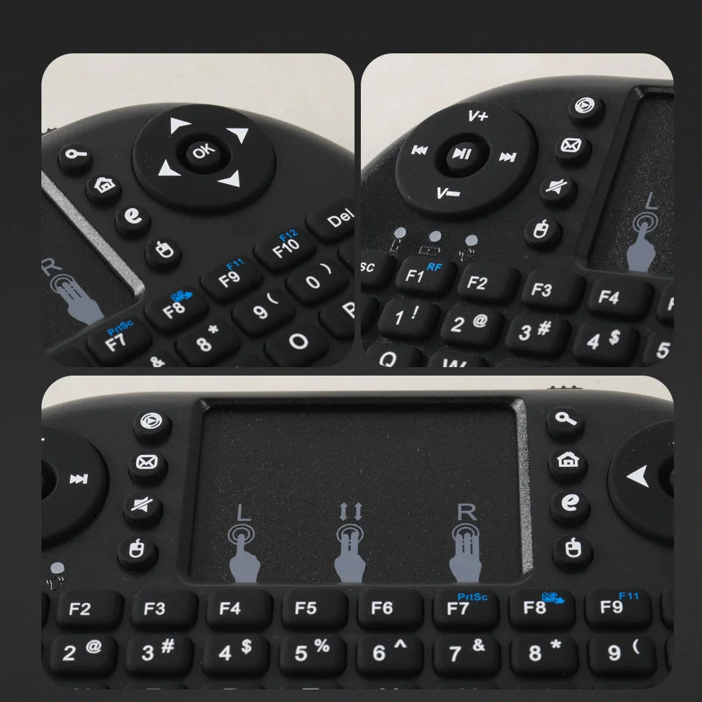 MRSVI I8 2.4G Mini Wireless Keyboard Classic Black Air Mouse Remote Control Touchpad for Android TV Box PC Smart TV