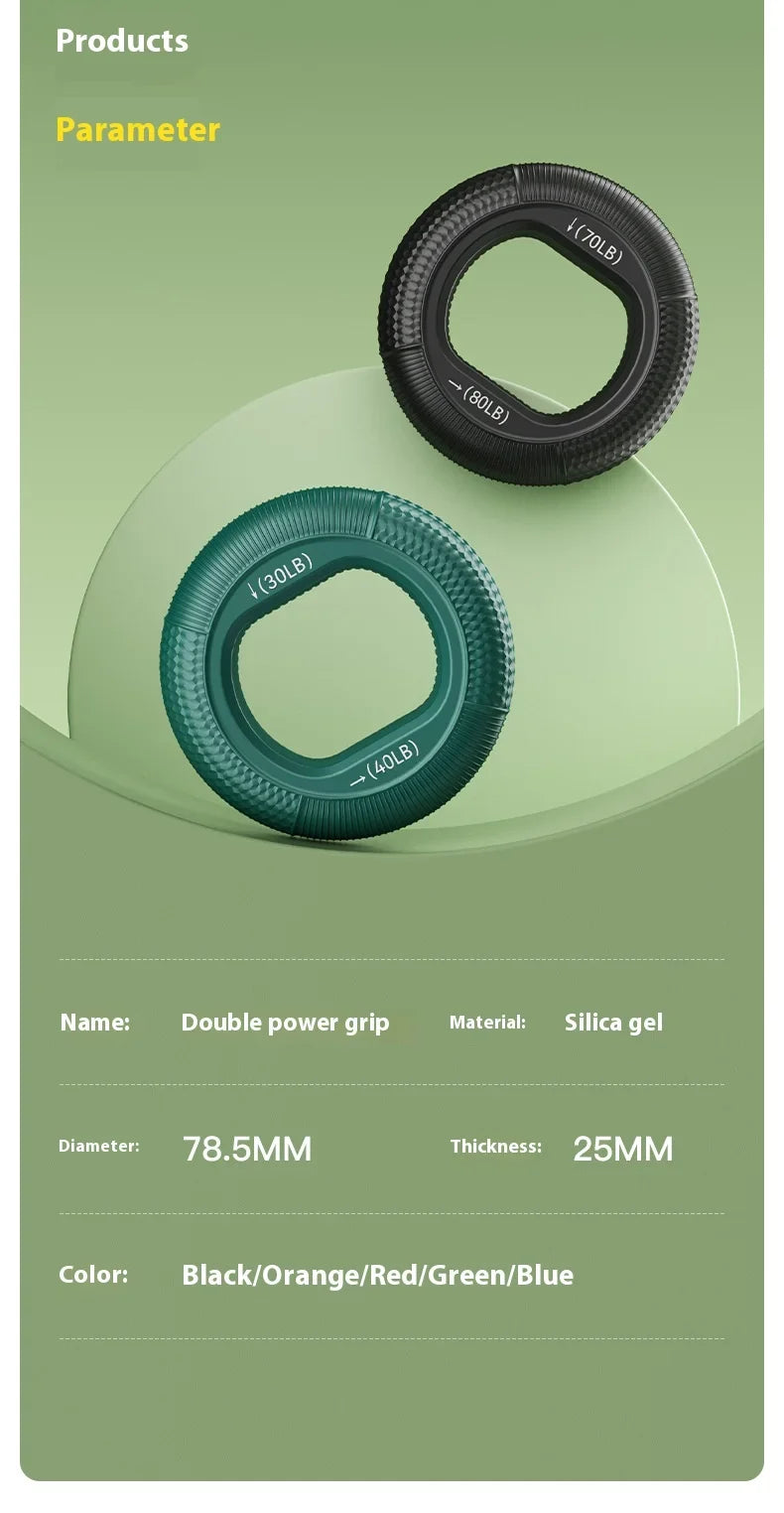 Therapy Hand Grip Rings Set - Adjustable Silicone Exercise Rings for Finger Strength, Rehabilitation, Arthritis Relief & Stress