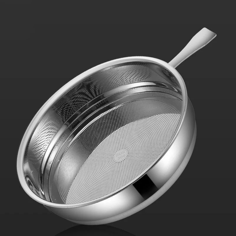 Stainless Steel Oil Filter Pot with Heat-Resistant Handle