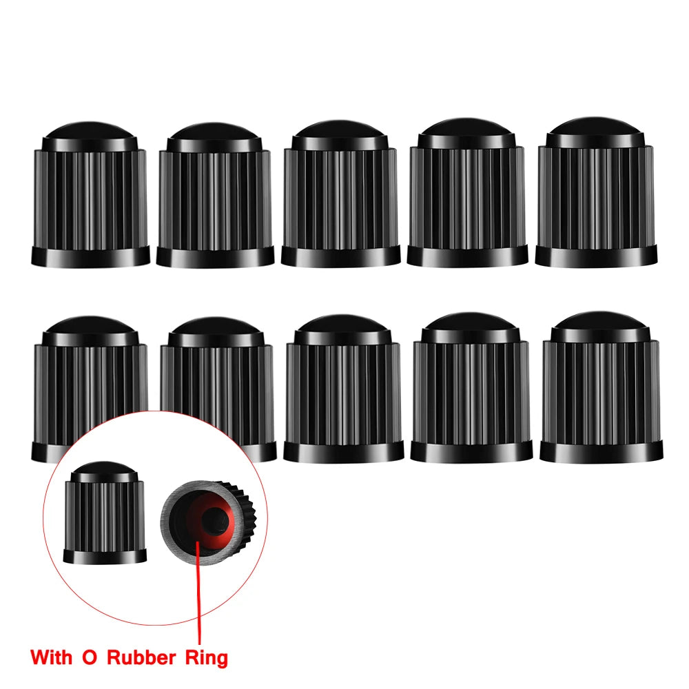 10/25/50/100Pcs Tire Valve Caps, Plastic Car Tire Stem Dust Covers Universal Valve Caps for Cars, Bicycle, Trucks, Motorcycles