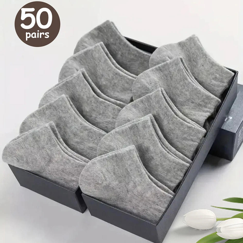Unisex Breathable Bamboo Low-Cut Deodorant Ankle Socks