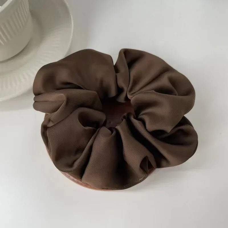 Premium Silk Satin Elastic Hair Scrunchies Ponytail Holder