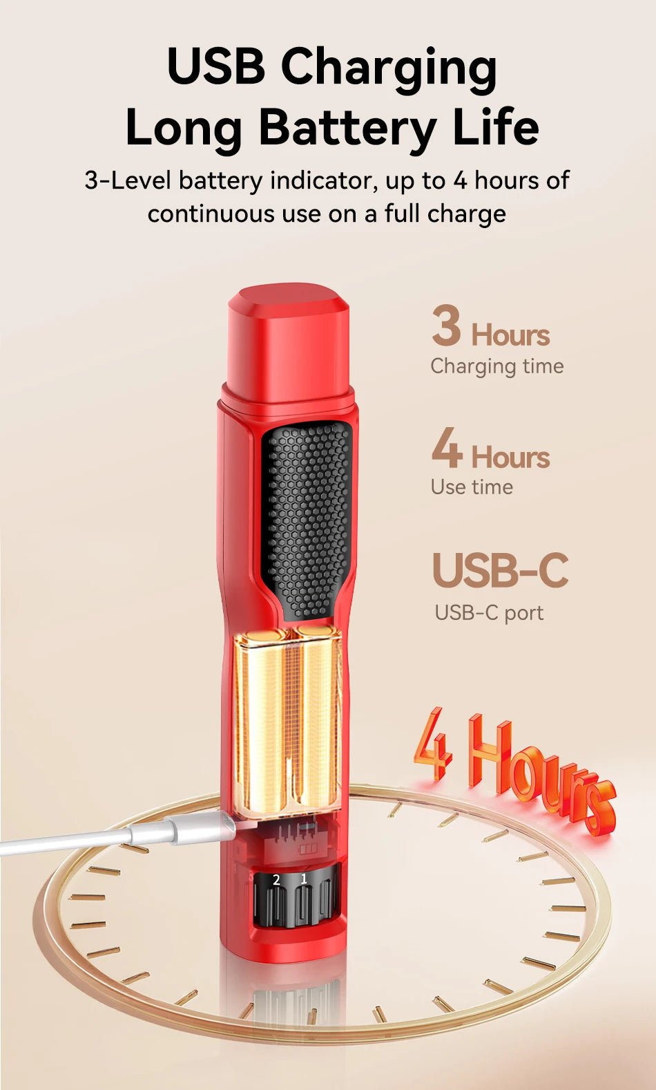 Professional 7-Speed LED Rechargeable Pet Nail Grinder