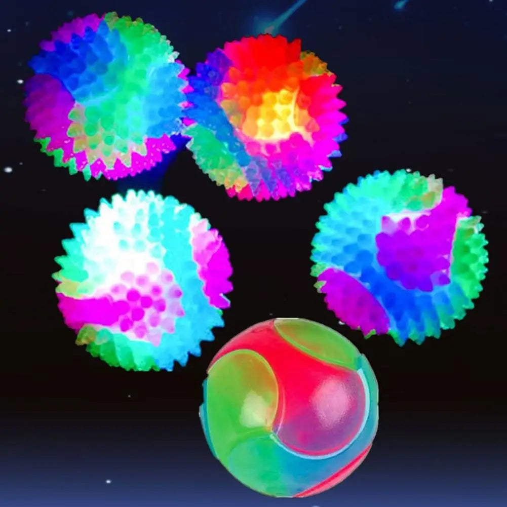 LED Glowing Elastic TPR Interactive Pet Toy Ball