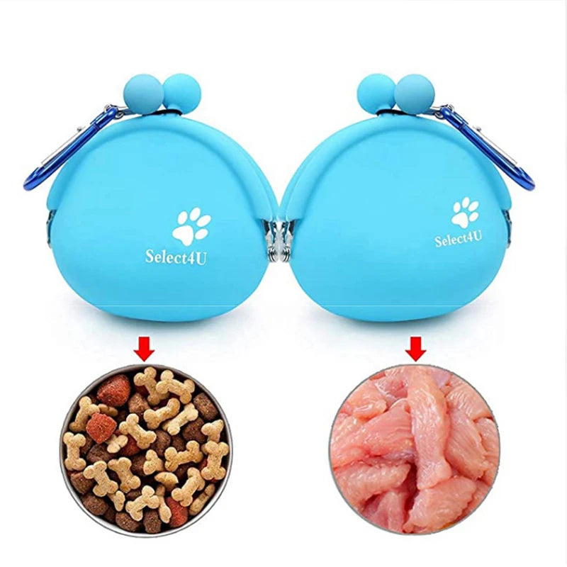 Silicone Portable Dog Training Snack Pouch Travel Bag