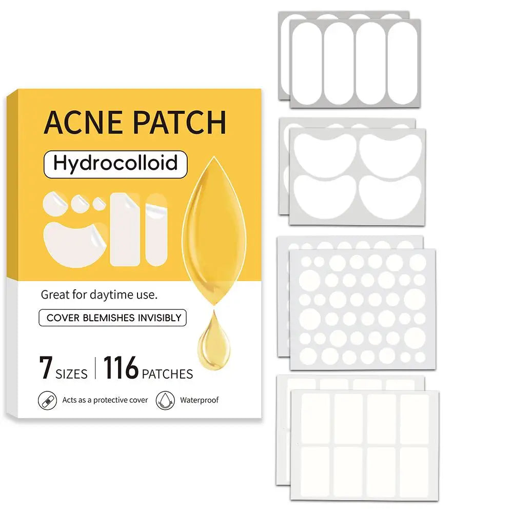Hydrocolloid Patch Acne Invisible Pimple Removal Multi-shape Mixing  Full Face Pimple Patches Beauty Makeup Face Care
