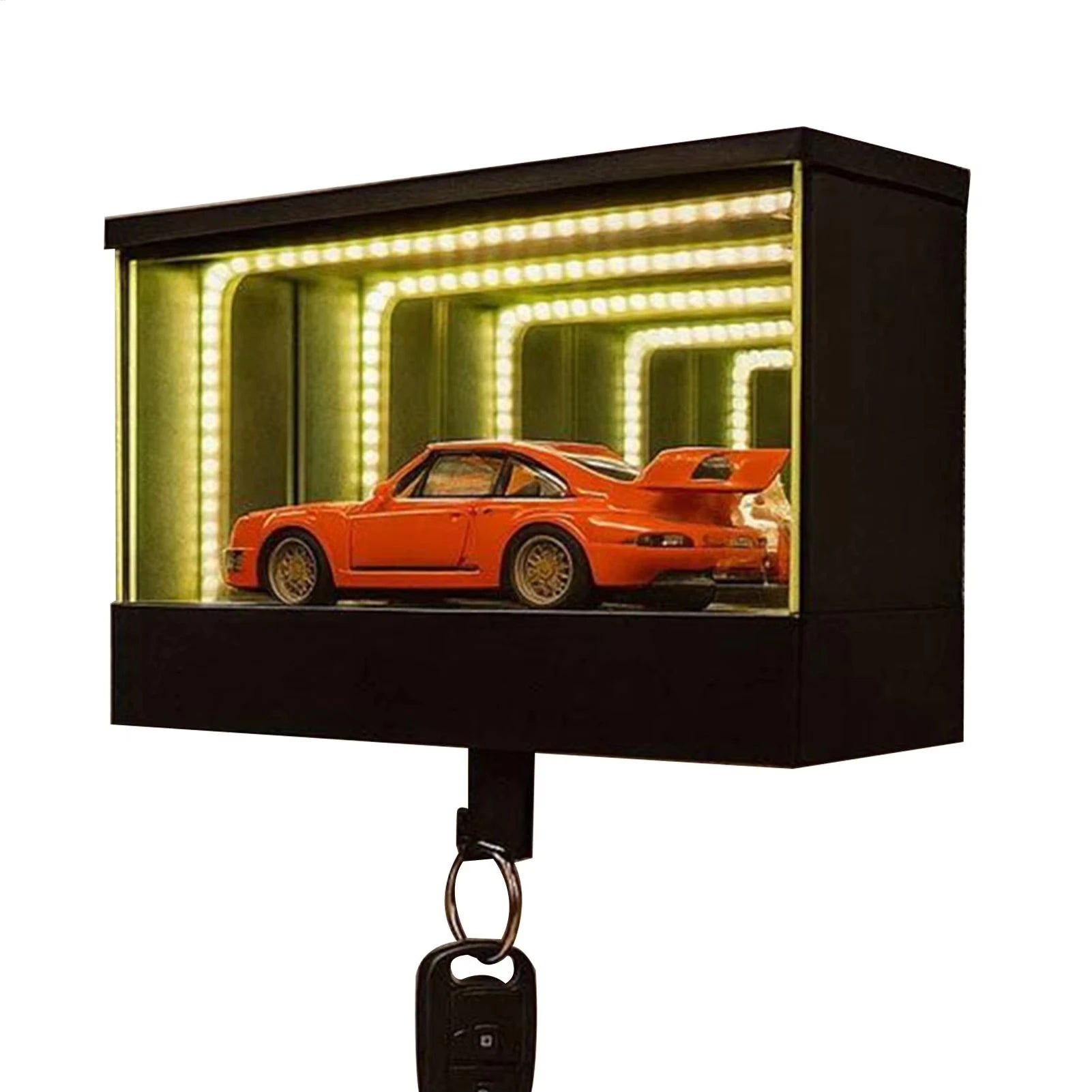 Porta-chaves de Garagem Suporte de Chaves Organizador de Chaves com Luz LED Suporte de Chaves de Carro para Entrada de Casa Apartamento Escritório (carro não incluído)