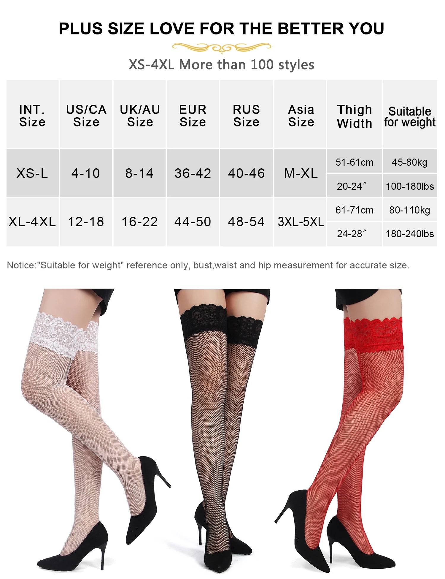 Self-Adhesive Silicone Lace Thigh High Stockings
