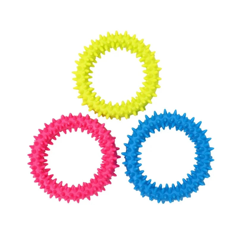 Small Dog Rubber Bone Chew Toy Bite-Resistant Training Tool