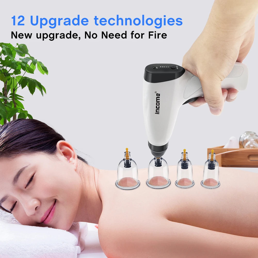 Electric Vacuum Cupping Massage Set Vaccum Massager Cupping Therapy Set Anti Cellulite Suction Cups Massage Physiotherapy Jars