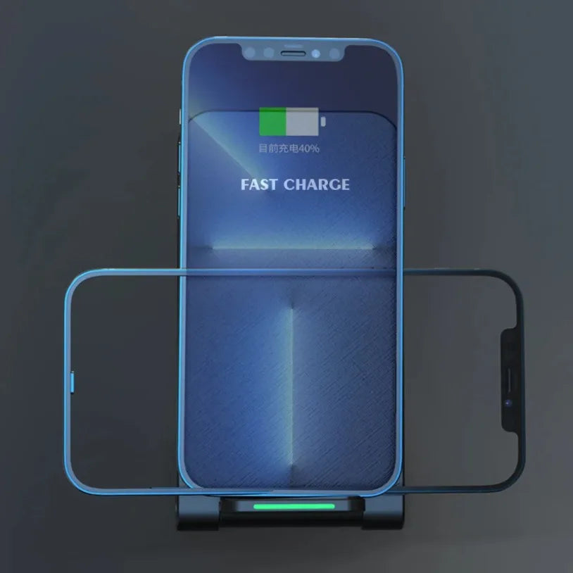 Fast Wireless Charger Stand Pad for iPhone 17 16 15 14 13 Pro Samsung Xiaomi Phone Chargers Induction Fast Charging Dock Station