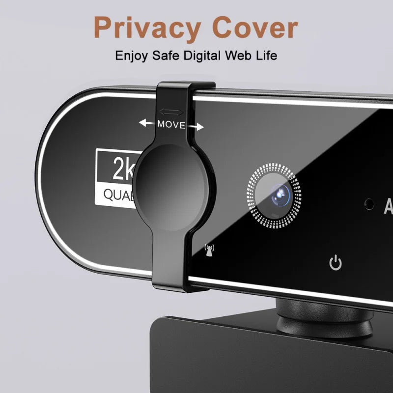 Lenovo 4K HD Mini Webcam With Microphone 2K Full HD Webcam  Autofocus USB Web Cam For Auto Focus PC Laptop Video Shooting Camera