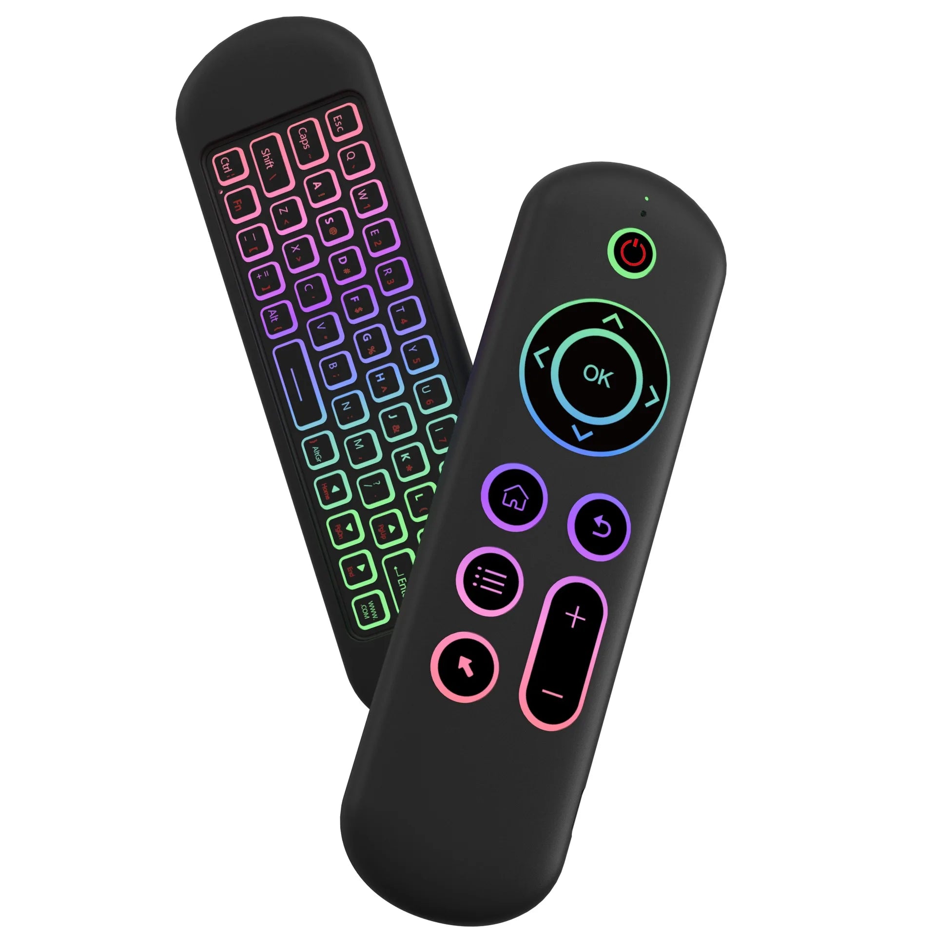 MRSVI Air Mouse Remote Control M5 Wireless 2.4G&Bluetooth With 7 Color Backlit Gyroscope Keyboard for Smart Android TV Box,PC