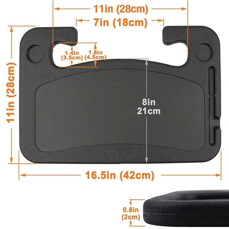 1pc Multifunctional Car Steering Wheel Tray Table Steering Wheel Storage Rack Storage Board Card Table Car mounted dining tray