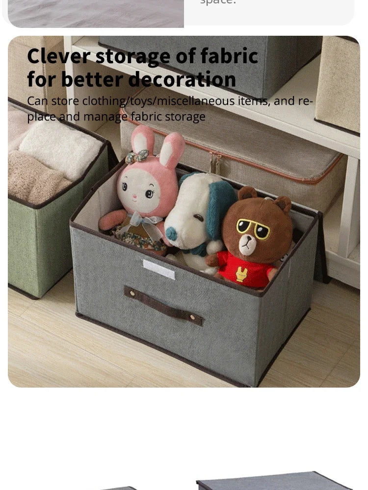 Shadow Gray Foldable Non-Woven Fabric Storage Organizer