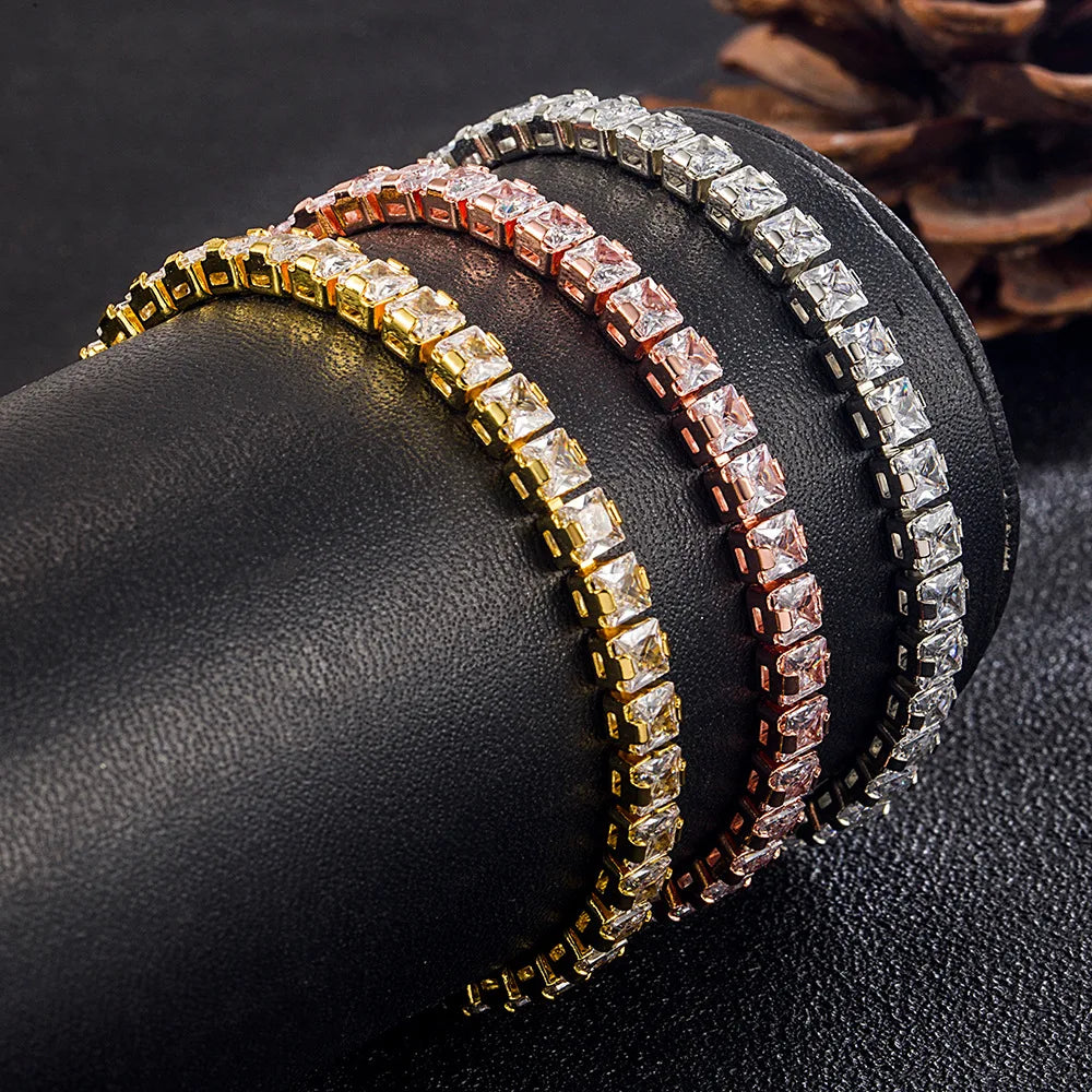 925 Silver Tennis Bracelet 2-5mm Gold / Rose Gold / Silver