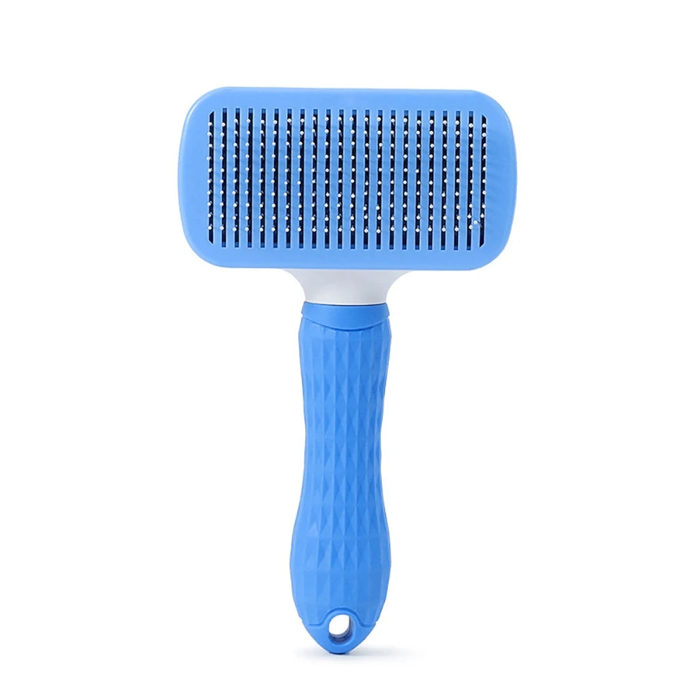 Self-Cleaning Stainless Steel Pet Grooming Brush for Dogs & Cats