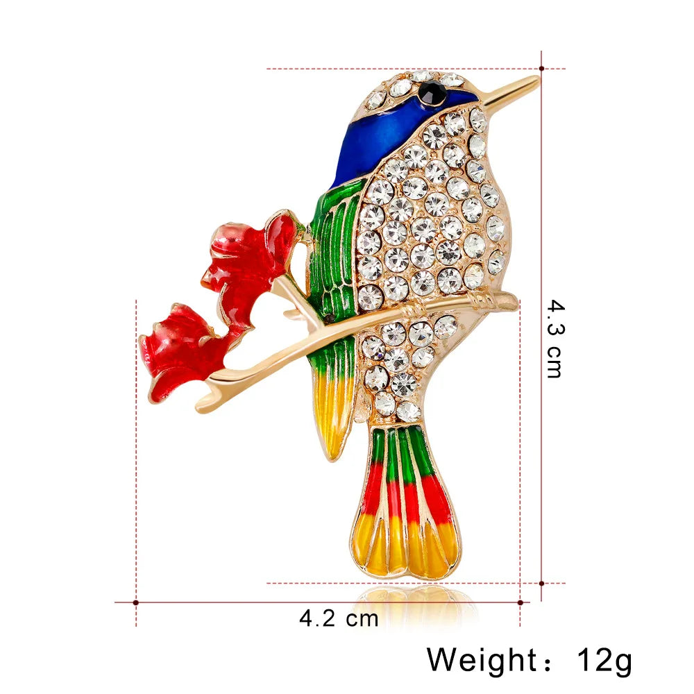 Crystal Bird Animal Brooch Rhinestone Fashion Pin
